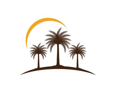 Tarih ağaç simge vektör çizim logo şablonu