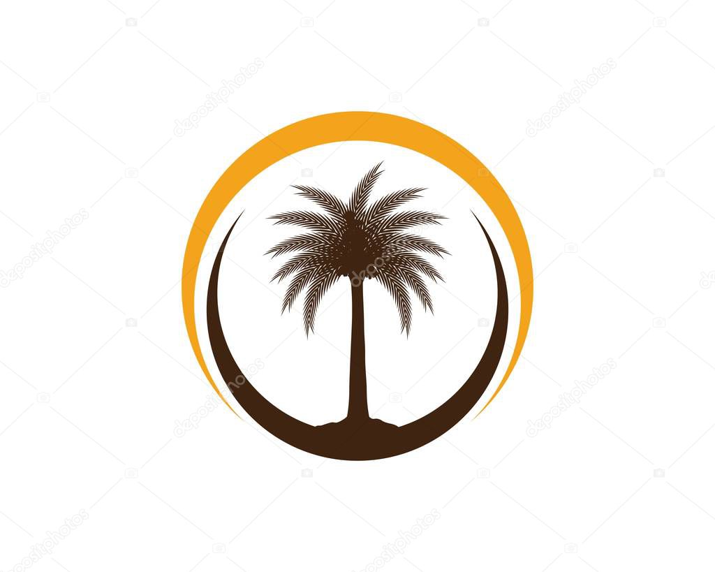 Date tree icon vector illustration logo template