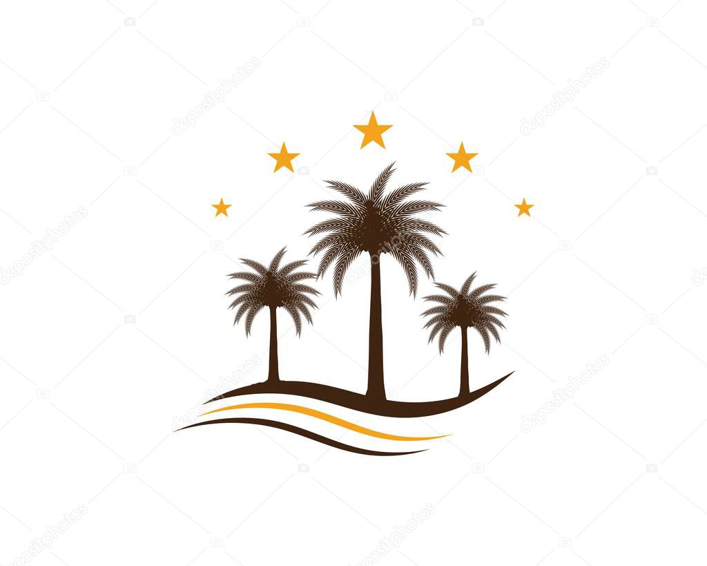 Date tree icon vector illustration logo template