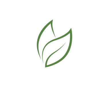 yeşil yaprak ekoloji doğa vektör simgesi