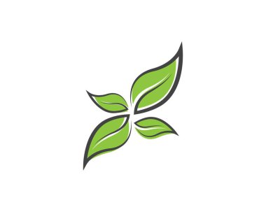 yeşil yaprak ekoloji doğa vektör simgesi