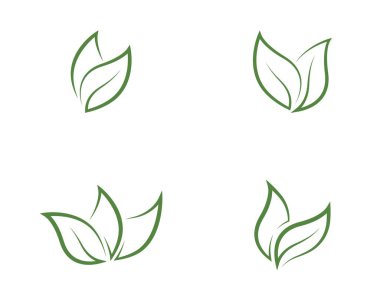 yeşil yaprak ekoloji doğa vektör simgesi