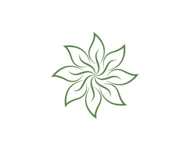 yeşil yaprak ekoloji doğa vektör simgesi