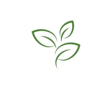 yeşil yaprak ekoloji doğa vektör simgesi