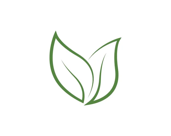 Verde hoja ecología naturaleza vector icono — Archivo Imágenes Vectoriales