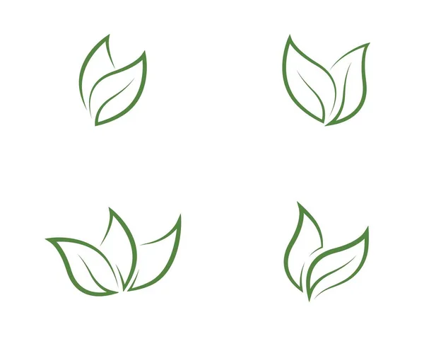 Grönt blad ekologi natur vektor symbol — Stock vektor