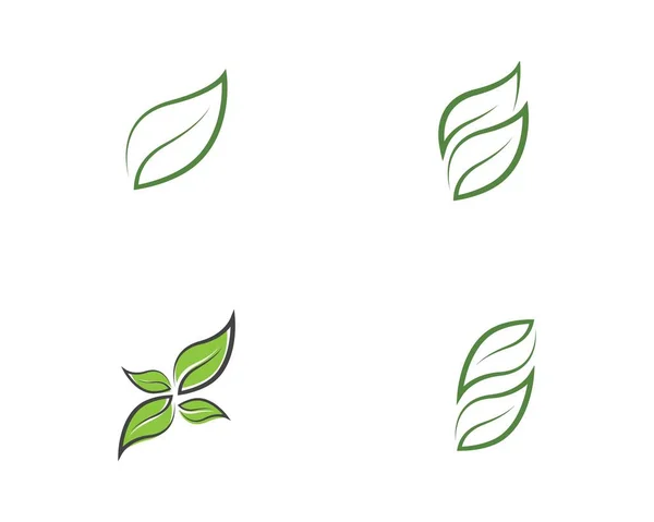 Grönt blad ekologi natur vektor symbol — Stock vektor