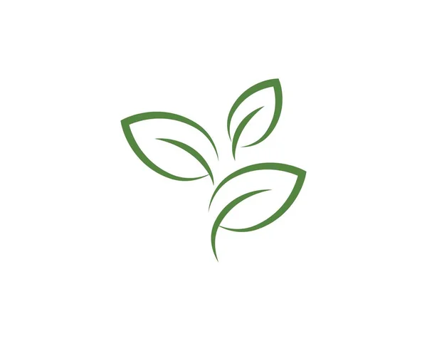 Verde foglia ecologia natura vettore icona — Vettoriale Stock