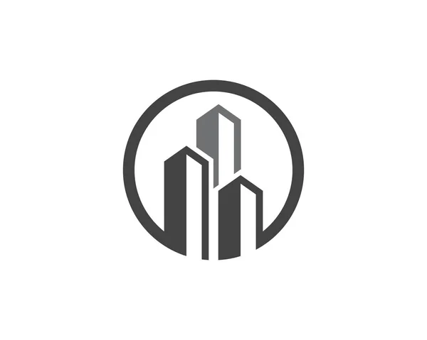Logodesign für Immobilien und Bauwesen — Stockvektor