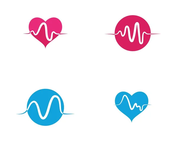 Medical heartbeat pulse icon illustration — Stock Vector