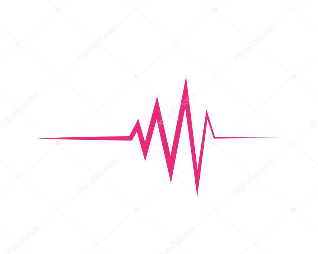 Medical heartbeat pulse icon illustration