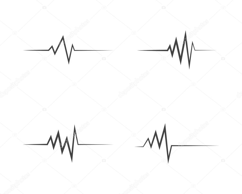 Medical heartbeat pulse icon illustration