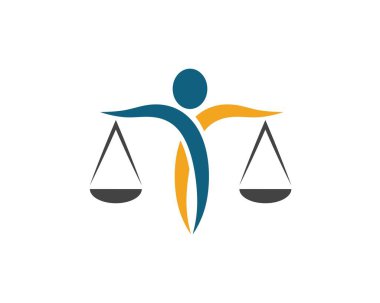 Avukat logosu şablon vektör simgesi