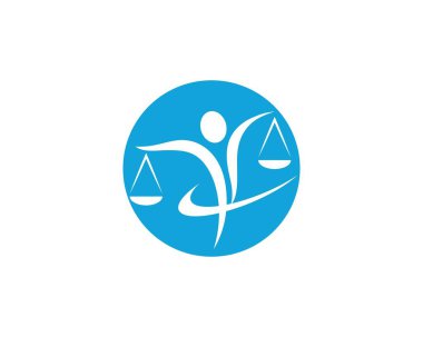 Avukat logosu şablon vektör simgesi