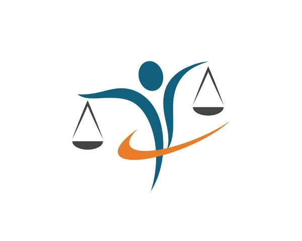 Avukat logosu şablon vektör simgesi — Stok Vektör