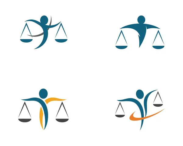 Prawnik logo szablon wektor ikona — Wektor stockowy