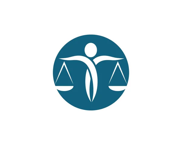 Ícone vetor modelo logotipo advogado — Vetor de Stock