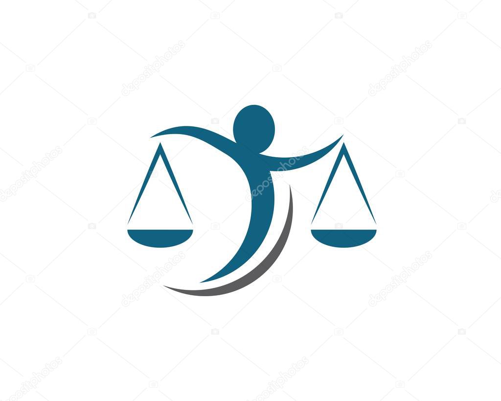 Lawyer logo template vector icon illustration design