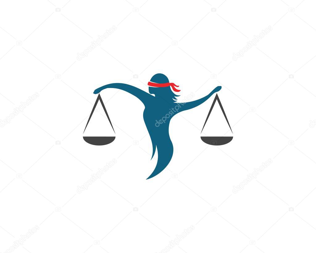 Lawyer logo template vector icon illustration design