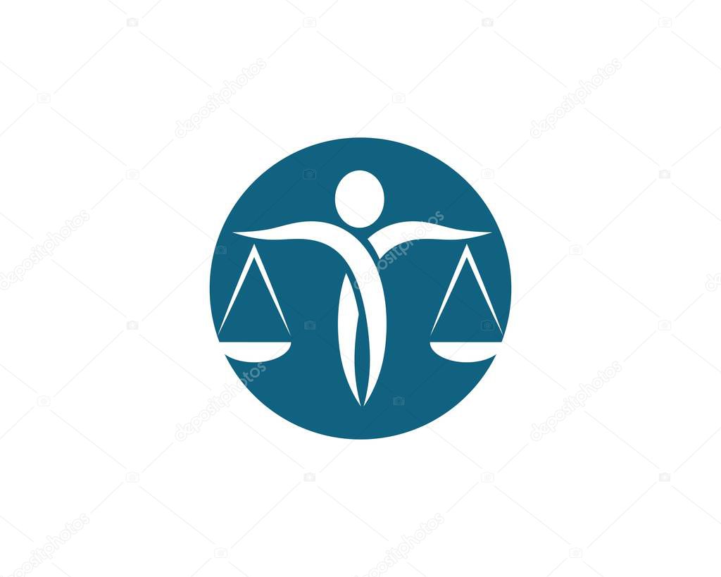 Lawyer logo template vector icon illustration design