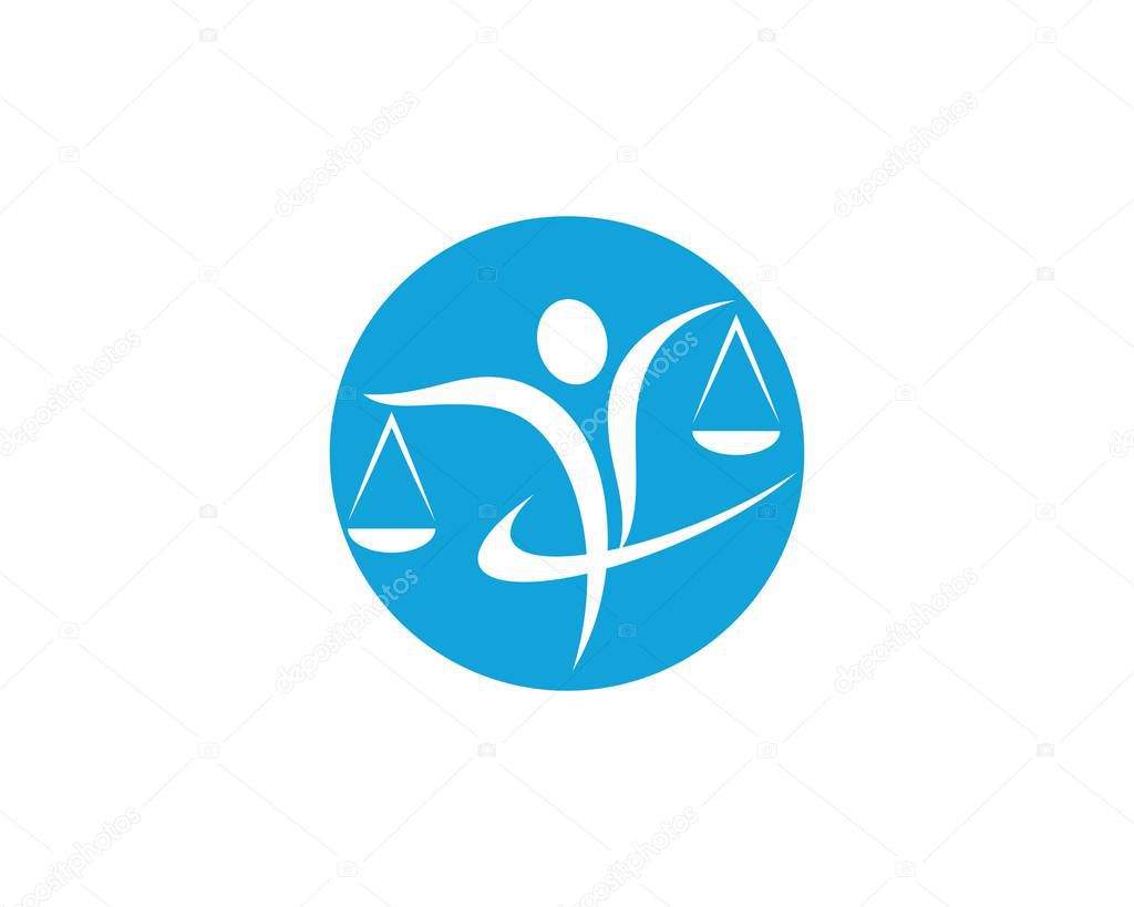 Lawyer logo template vector icon illustration design