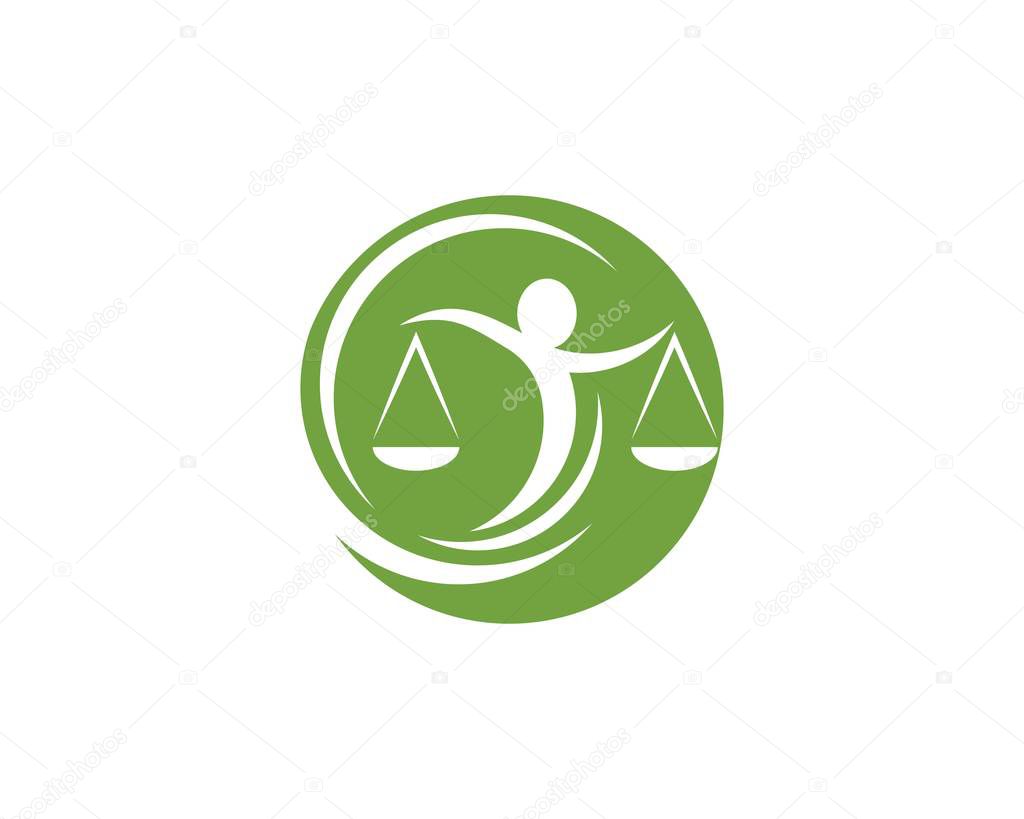 Lawyer logo template vector icon illustration design