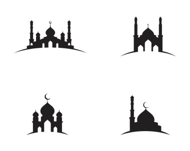 Cami Moslem simge vektör Illüstrasyon