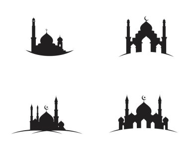 Cami Moslem simge vektör Illüstrasyon