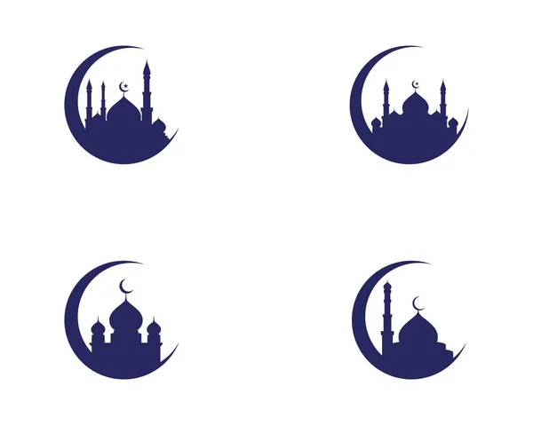 Mešita muslimské vektory ilustrace — Stockový vektor