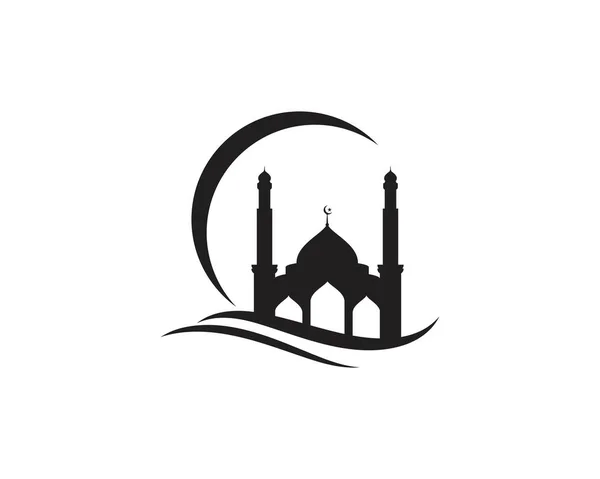 Moschea icona musulmana vettore Illustrazione — Vettoriale Stock