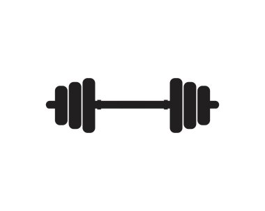 Bıyıklı, Dumbbell spor salonu simgesi Logo şablonu