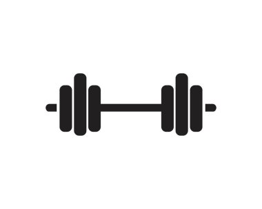 Bıyıklı, Dumbbell spor salonu simgesi Logo şablonu