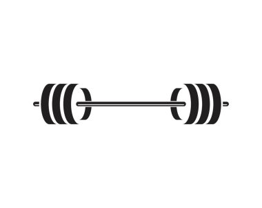 Bıyıklı, Dumbbell spor salonu simgesi Logo şablonu