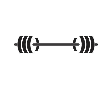 Barbel, Dumbbell Gym Icon Logo template clipart