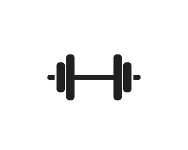 Bıyıklı, Dumbbell spor salonu simgesi Logo şablonu