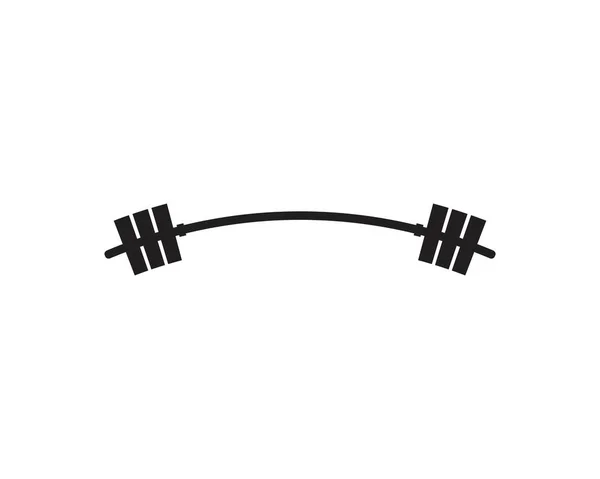 Bıyıklı, Dumbbell spor salonu simgesi Logo şablonu — Stok Vektör