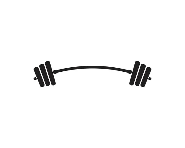 Barbeel, Dumbbell sportschool pictogrammalplaatje Logo — Stockvector