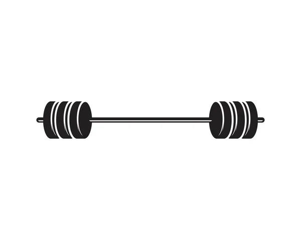 Barbel, Dumbbell Ginásio ícone logotipo modelo —  Vetores de Stock