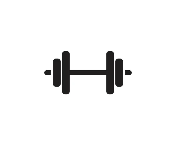 Barbel, Dumbbell Ginásio ícone logotipo modelo —  Vetores de Stock