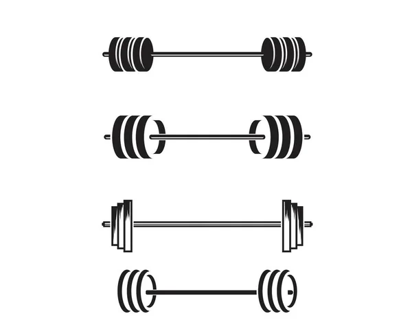 Barbel, Dumbbell Ginásio ícone logotipo modelo —  Vetores de Stock