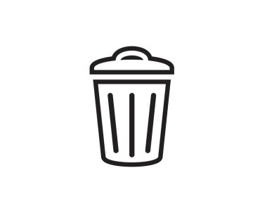 Çöp simgeleri vektör illüstrasyon