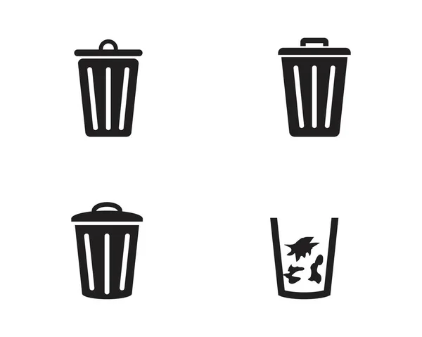 Iconos de basura vector ilustración — Vector de stock