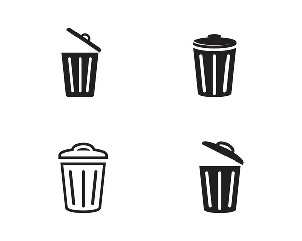 Iconos de basura vector ilustración — Vector de stock