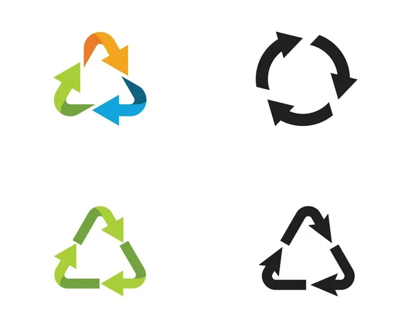 Recycle-Symbole Vektor-Illustration — Stockvektor