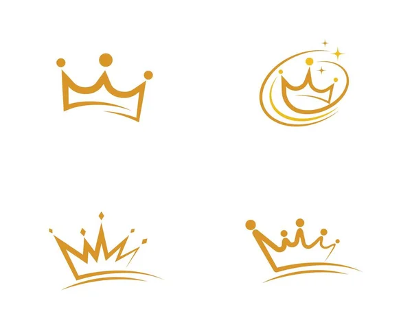 Crown Logo Template Vektorsymbol — Stockvektor