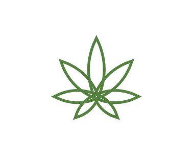 Canabis yaprak vektör illüstrasyon