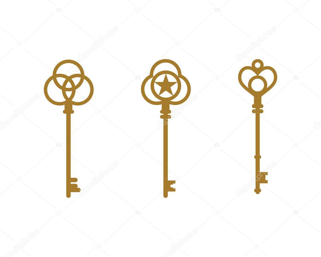 Key icon vector illustration design template