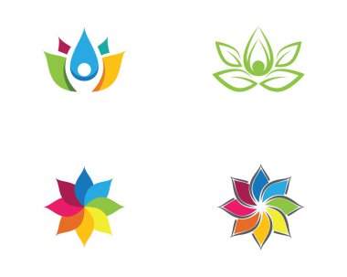güzellik lotus çiçek vektör simgesi