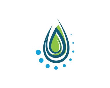 Su damlası Logo Şablonu vektörü