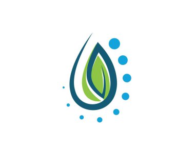 Su damlası Logo Şablonu vektörü